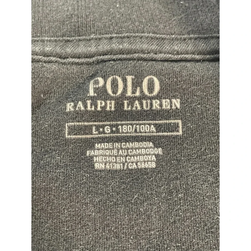 Polo Ralph Lauren Performance Full-Zip‎ Track Jacket Mens L Black White Red Pony